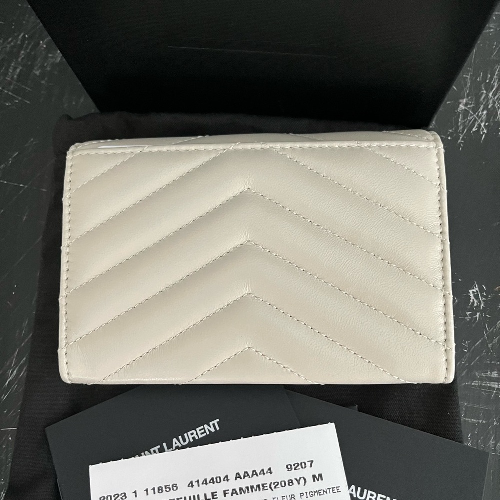 Saint Laurent Quilted Leather Card Holder Wallet - Picture 2 of 16
